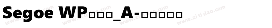 Segoe WP兰亭黑_A字体转换